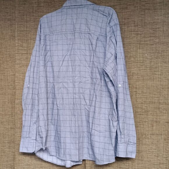 Men's Blue Checkered Shirt - Picture 4 of 4